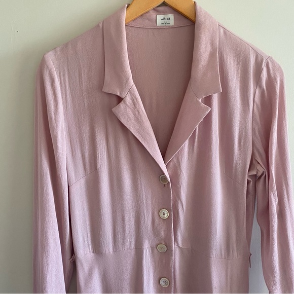 Wilfred Pink Button-Up Long sleeve shirt Dress - Picture 6 of 13